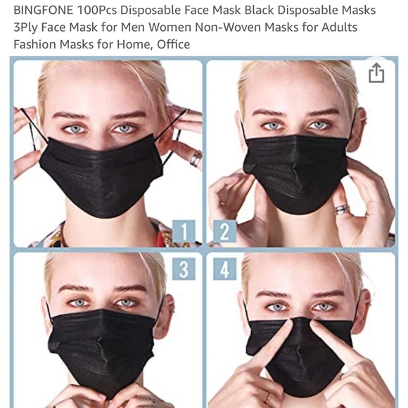🆕 100 pack⚫️ black mask ⚫️😷 - Picture 5 of 8